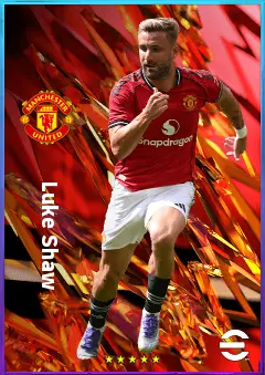 Luke Shaw eFootball 2026 player card, 80 OVR LB