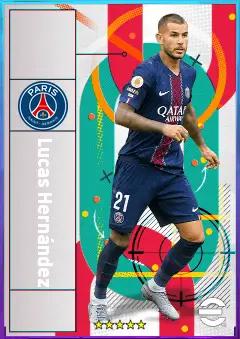 Lucas Hernández eFootball 2026 player card, 82 OVR LB