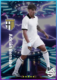 Adrián Bernabé eFootball 2026 player card, 80 OVR CMF