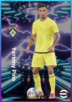 Yéremy Pino eFootball 2026 player card, 82 OVR RMF