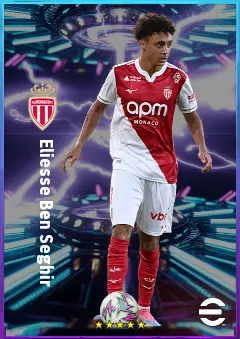 Eliesse Ben Seghir eFootball 2026 player card, 81 OVR LWF