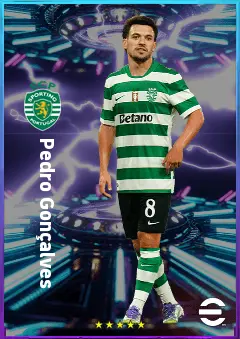 Pedro Gonçalves eFootball 2026 player card, 81 OVR LWF