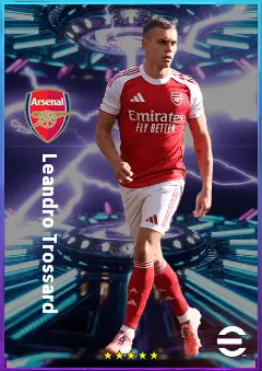 Leandro Trossard eFootball 2026 player card, 83 OVR LWF