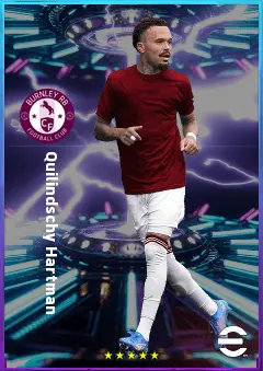 Quilindschy Hartman eFootball 2026 player card, 81 OVR LB