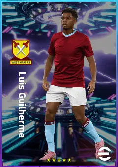 Luis Guilherme eFootball 2026 player card, 79 OVR RWF