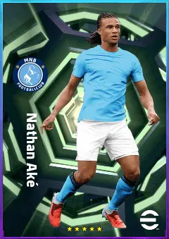 Nathan Aké eFootball 2026 player card, 82 OVR CB