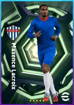 Maxence Lacroix eFootball 2026 player card, 82 OVR CB