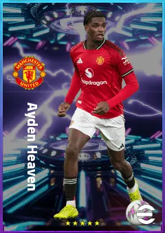 Ayden Heaven eFootball 2026 player card, 77 OVR CB