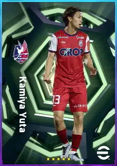 Kamiya Yuta eFootball 2026 player card, 74 OVR AMF