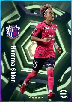 Homma Shion eFootball 2026 player card, 76 OVR LWF