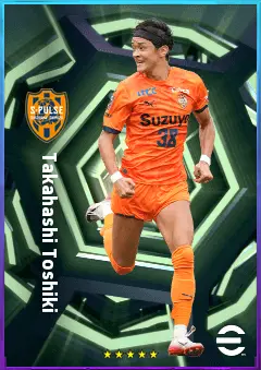 Takahashi Toshiki eFootball 2026 player card, 75 OVR CF