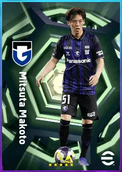 Mitsuta Makoto eFootball 2026 player card, 77 OVR RMF
