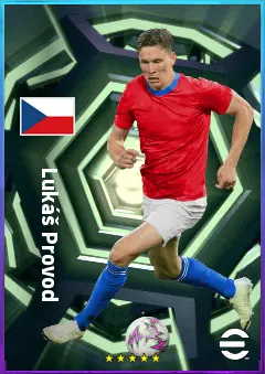 Lukáš Provod eFootball 2026 player card, 79 OVR CMF