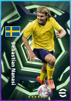 Sebastian Nanasi eFootball 2026 player card, 80 OVR LMF
