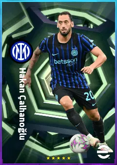 Hakan Çalhanoğlu eFootball 2026 player card, 83 OVR CMF