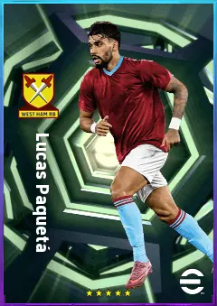 Lucas Paquetá eFootball 2026 player card, 82 OVR AMF