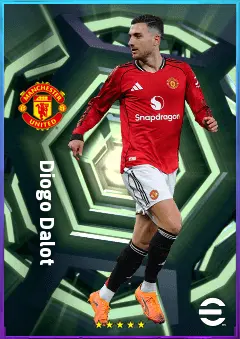 Diogo Dalot eFootball 2026 player card, 82 OVR RB