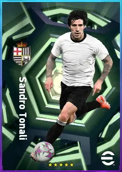 Sandro Tonali eFootball 2026 player card, 83 OVR DMF