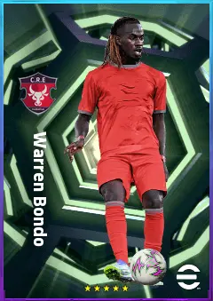 Warren Bondo eFootball 2026 player card, 76 OVR CMF