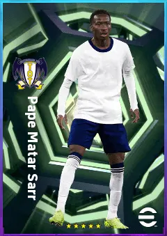 Pape Matar Sarr eFootball 2026 player card, 82 OVR CMF