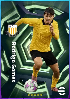 Rodrigo Gomes eFootball 2026 player card, 79 OVR RMF