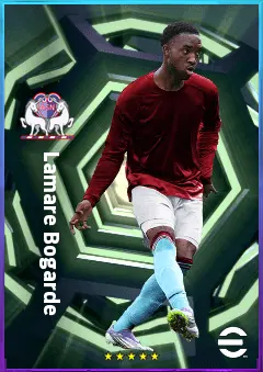 Lamare Bogarde eFootball 2026 player card, 78 OVR DMF