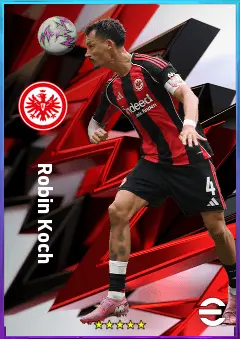 Robin Koch eFootball 2026 player card, 80 OVR CB