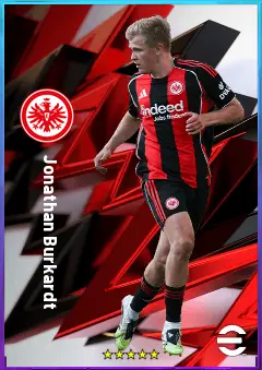 Jonathan Burkardt eFootball 2026 player card, 82 OVR CF