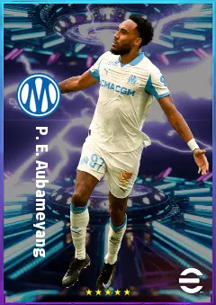 P. E. Aubameyang eFootball 2026 player card, 81 OVR CF