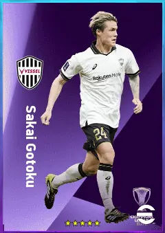 Sakai Gotoku eFootball 2026 player card, 80 OVR RB