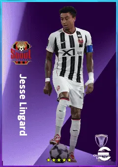 Jesse Lingard eFootball 2026 player card, 81 OVR AMF