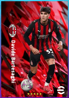 Davide Bartesaghi eFootball 2026 player card, 80 OVR LB