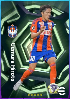 Uemura Hiroto eFootball 2026 player card, 75 OVR RB