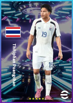 Thitiphan Puangchan eFootball 2026 player card, 79 OVR CMF