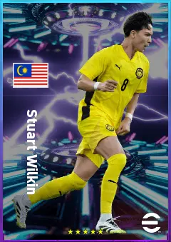 Stuart Wilkin eFootball 2026 player card, 78 OVR CMF