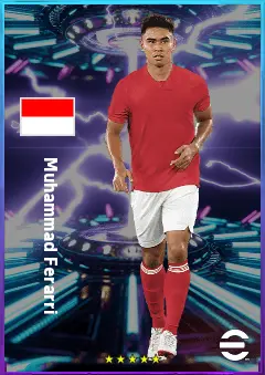 Muhammad Ferarri eFootball 2026 player card, 77 OVR CB
