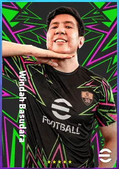 Windah Basudara eFootball 2026 player card, 62 OVR CF