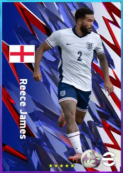 Reece James eFootball 2026 player card, 82 OVR RB