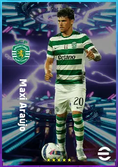 Maxi Araújo eFootball 2026 player card, 80 OVR LMF