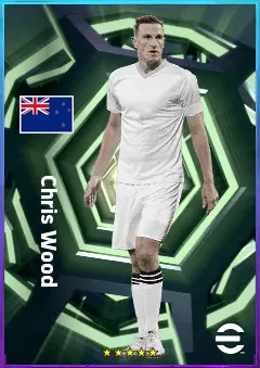 Chris Wood eFootball 2026 player card, 81 OVR CF
