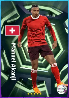 Manuel Akanji eFootball 2026 player card, 82 OVR CB