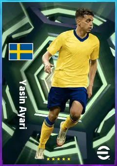 Yasin Ayari eFootball 2026 player card, 80 OVR CMF