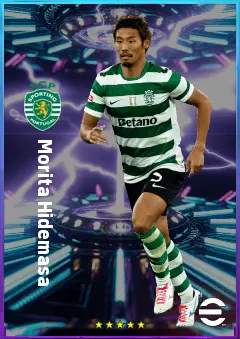 Morita Hidemasa eFootball 2026 player card, 82 OVR DMF