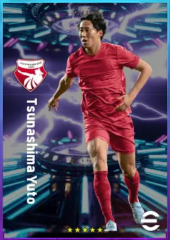 Tsunashima Yuto eFootball 2026 player card, 77 OVR CB