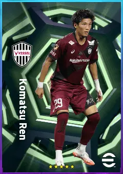 Komatsu Ren eFootball 2026 player card, 75 OVR CF