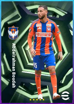 Abdelrahman Boudah eFootball 2026 player card, 75 OVR LWF