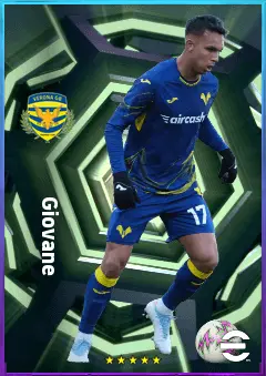 Giovane eFootball 2026 player card, 77 OVR RWF
