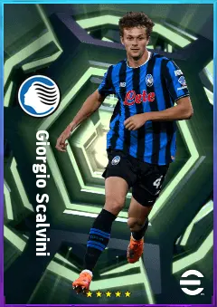 Giorgio Scalvini eFootball 2026 player card, 83 OVR CB