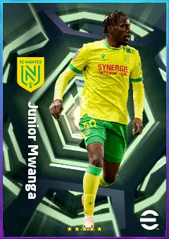 Junior Mwanga eFootball 2026 player card, 78 OVR DMF