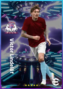 Victor Lindelöf eFootball 2026 player card, 80 OVR CB